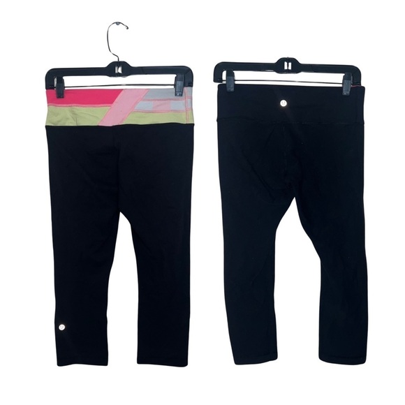 Lululemon Reversible Crop Leggings Size 6 - Picture 1 of 10